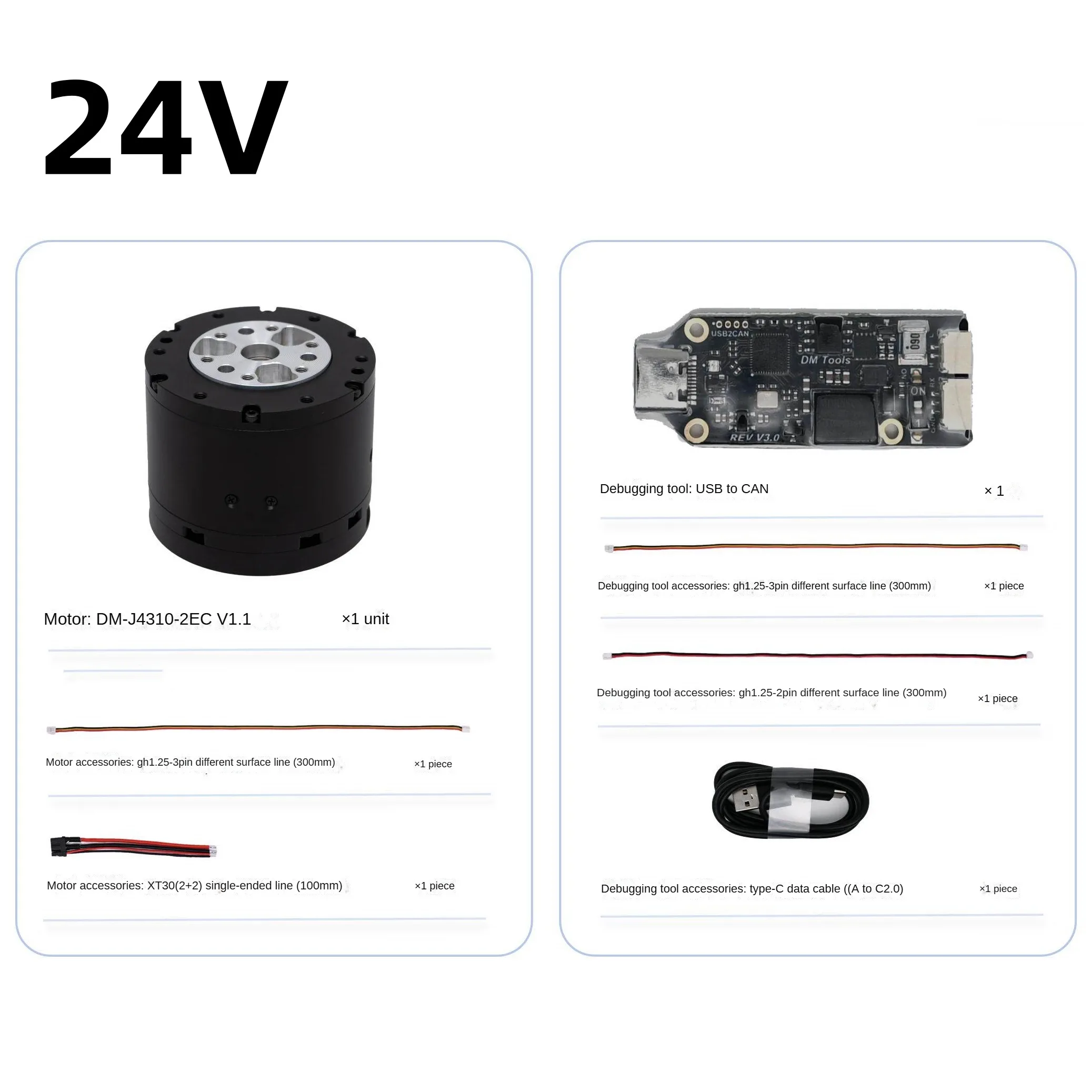 NCZOBOE J4310-2EC V1.1 Brushless -Driven Servo Robotic Arm with Joint Motor Module and Dual-Type Reducer