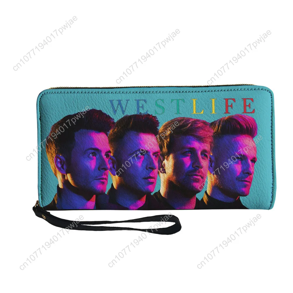 Westlife Pop Band محفظة مخصصة Sprunki رجل إمرأة سستة طويلة محافظ مزدوجة طباعة المحمولة المحفظة شنطة هدايا