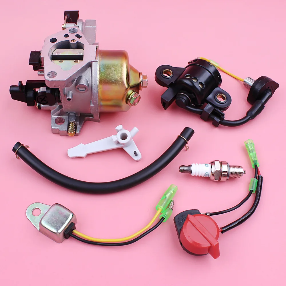 Carburador Carb para Honda GX390 13HP GX 390, Peça do motor, Sensor de baixo óleo, Interruptor de parada de alerta, Kit de ignição