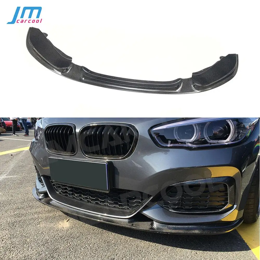 

For BMW 1 Series F20 M Sport Hatchback 2016-2018 Front Bumper Lip Spoiler Carbon Fiber / FRP 3D Style Head Chin Shovel