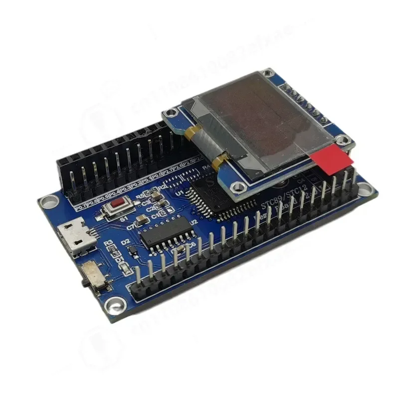 STC12C5A60S2 Minimum System Board 51 Microcontroller Core Board with Source Code TFT Color Screen Dual Serial Port Compatible