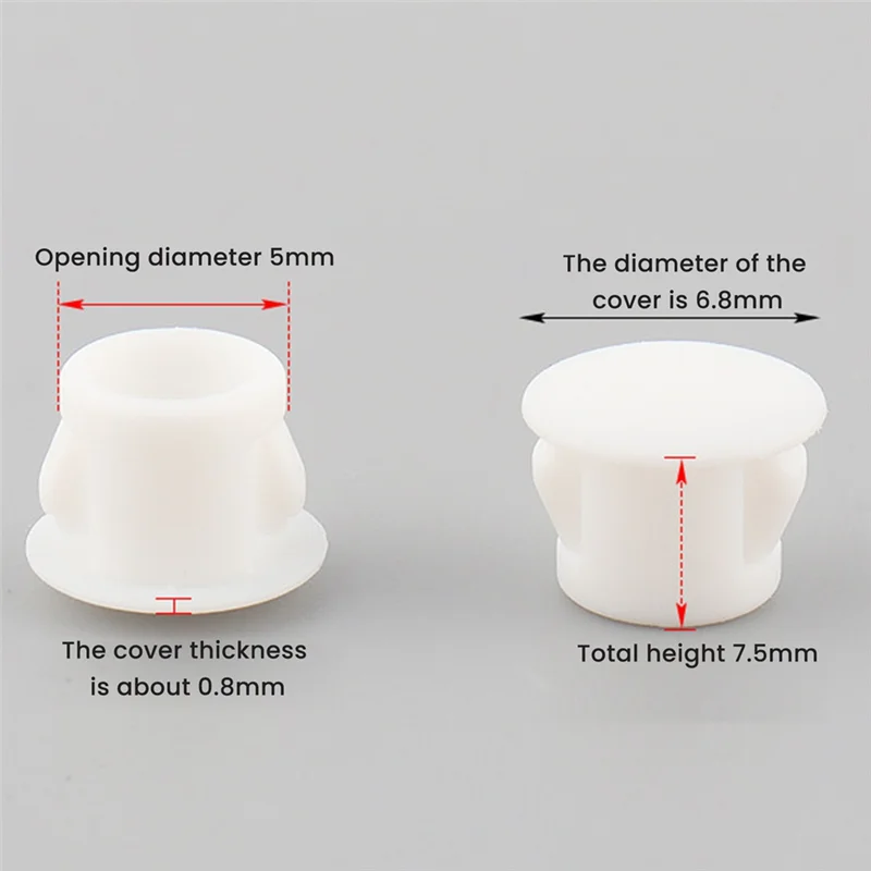 B23B 1 مجموعة 8 أحجام البلاستيك ثقب المقابس تشكيلة فلوش نوع المفاجئة في قفل أنبوب ثقب المقابس الأبيض #5