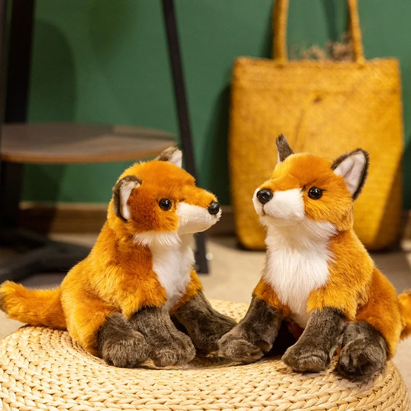 Reallife Fox Plushie Gefüllte Wildtiere Lebensechte Puppe Home Decor Spielzeug Simulierte Fuchs Puppe Kinder Geburtstag Weihnachten Geschenke