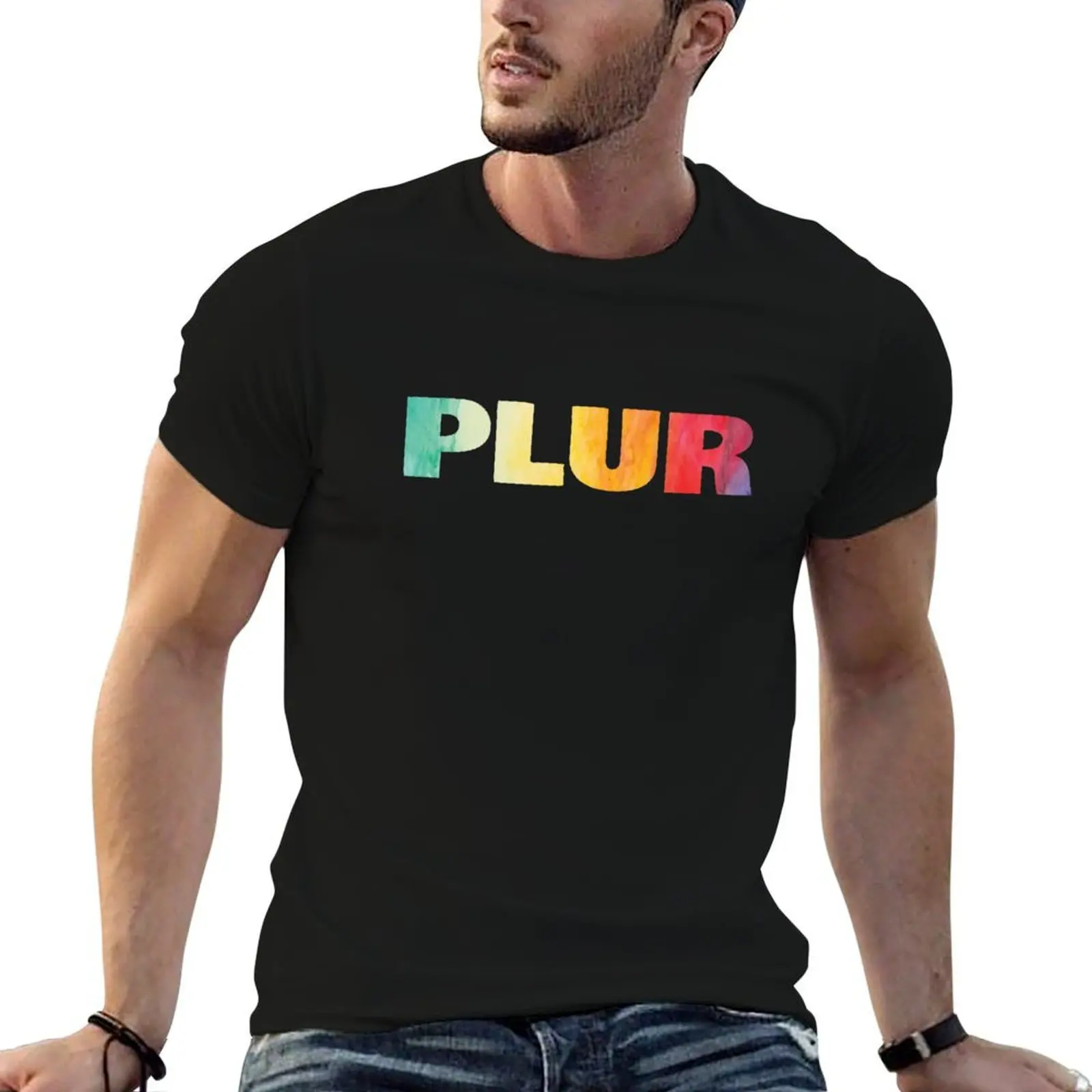 PLUR Peace Love Unity Respect T-Shirt T-shirt à manches courtes pour le travail