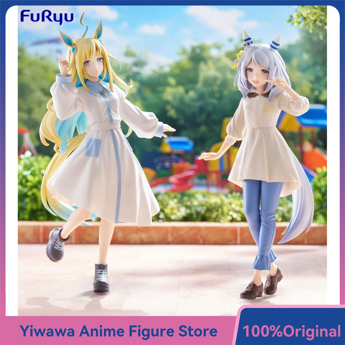 FuRyu Trio-Try-iT Figura Umamusume: Pretty Derby Neo Universe Hishi Miracle Anime Figura Modelo Colecionável Brinquedo Bishoujo Ornamento