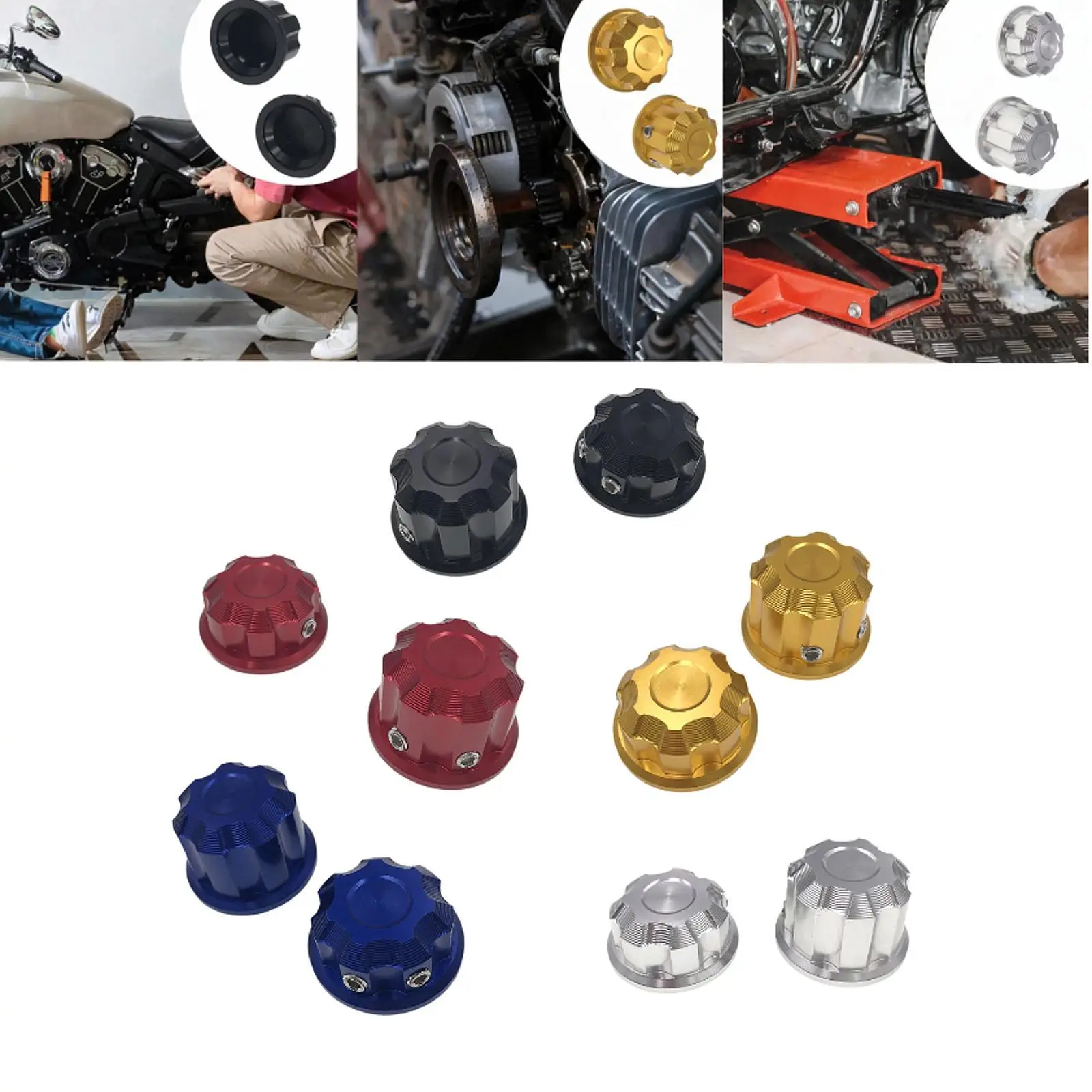 

2 Pieces Upper Connecting Plate Screw Cap, Sturdy, Parts Motorbike Screw Covers