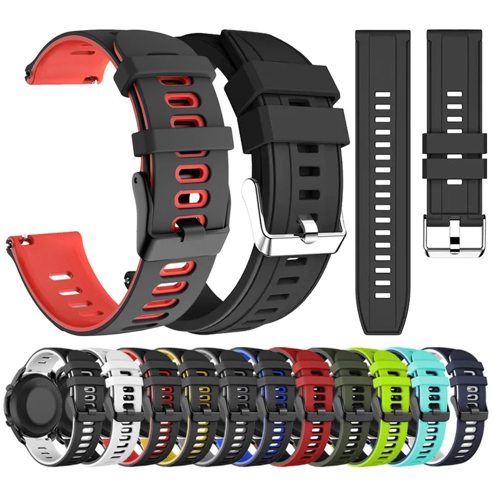 Sports Silicone 20mm 22mm Watch Strap for Garmin Venu 3 Band Forerunner 265 255 Music Vivoactive 4 for Garmin Venu Sq 2 Bracelet