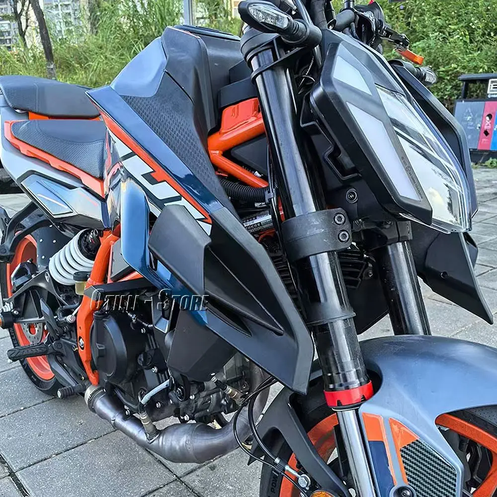 KTM 390 DUKE 2024 오토바이 액세서리, 윙렛 공기역학 스포일러, 측면 바람 ABS 전면 페어링 보호대