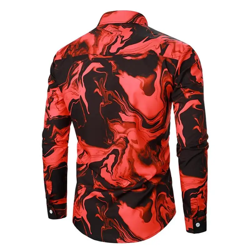 Fashionable Luxury high-quality men's Shirt For Daily Outing Cuffed long-sleeved Red  Purple  four-way Stretch Fabric Shirt 2027