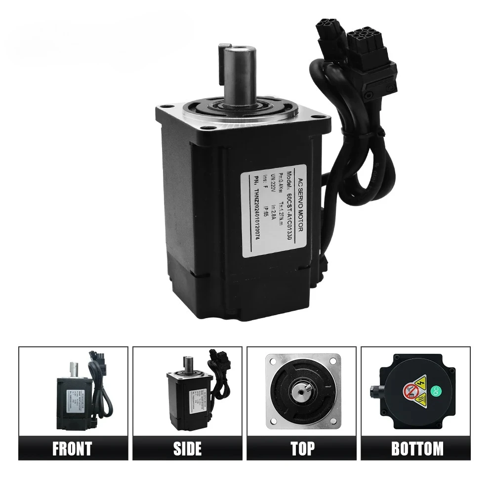 Servo Motor 400w 750w High Speed 3000RPM Servo Motor Kit Support 5V 24V Pulse Signal  Analog 0-10V RS485 Modbus