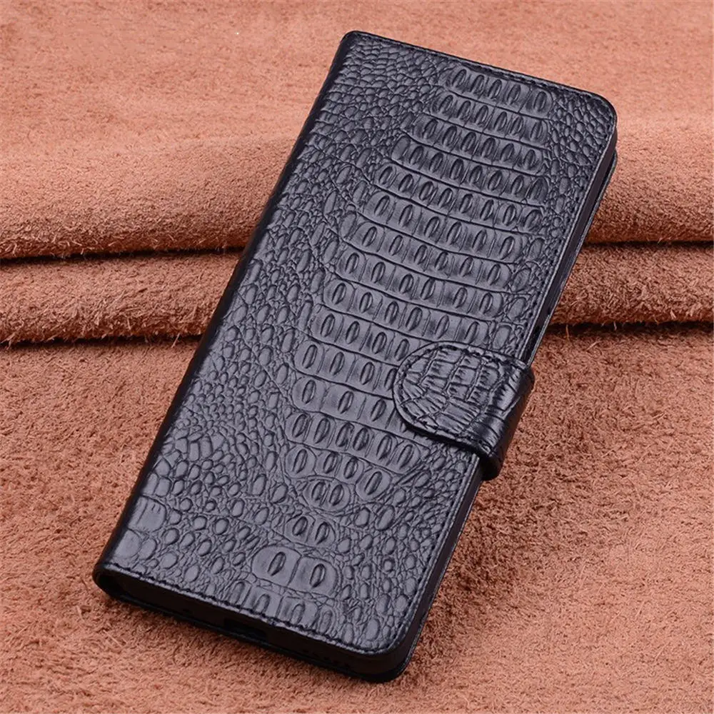 

Чехол-книжка из натуральной яловой кожи крокодила для OPPO Find X9 Pro X9, чехол со слотом для карт