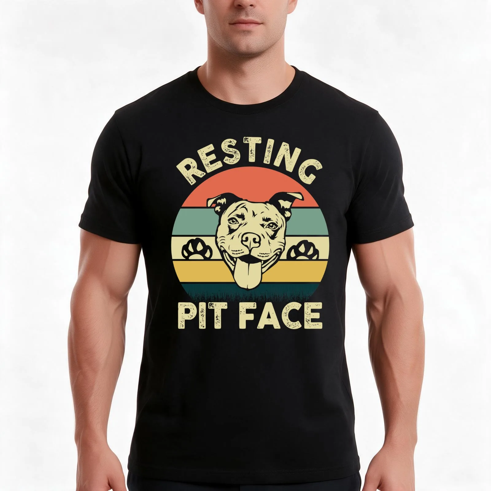 vintage resting pit face T-Shirt, Summer Casual Cotton Tee, Oversized Streetwear Tops, Vintage Graphic Print, Unisex Men Women