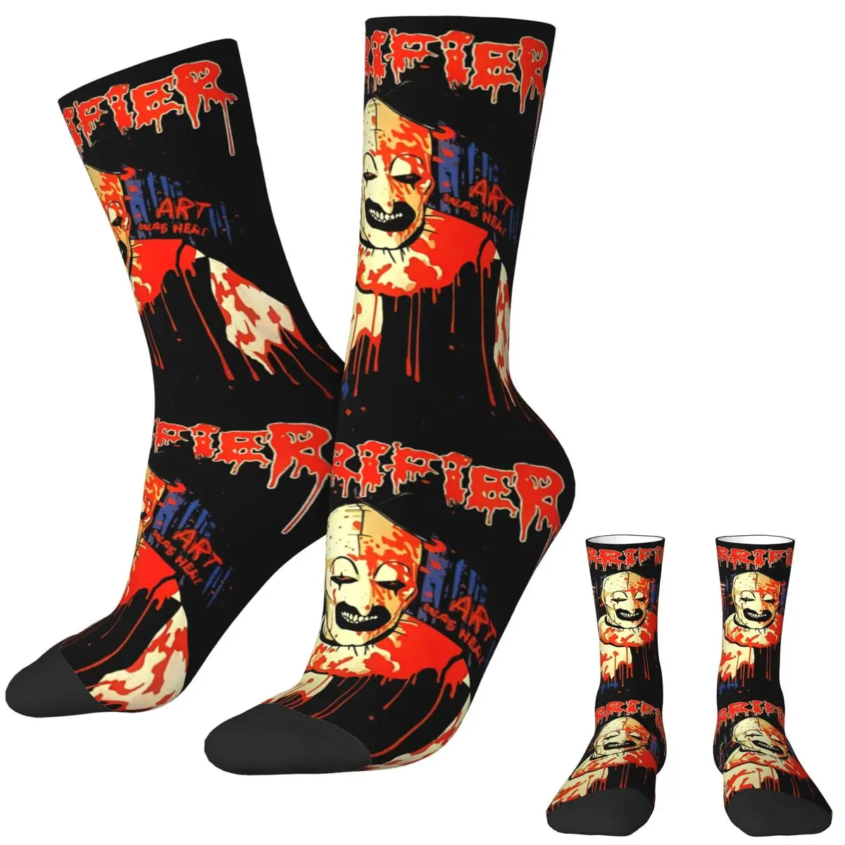 

Terrifier 3 Greatest Tour Season 3 Socks Novelty Stockings Men Soft Cycling Socks Winter Graphic Anti Skid Socks
