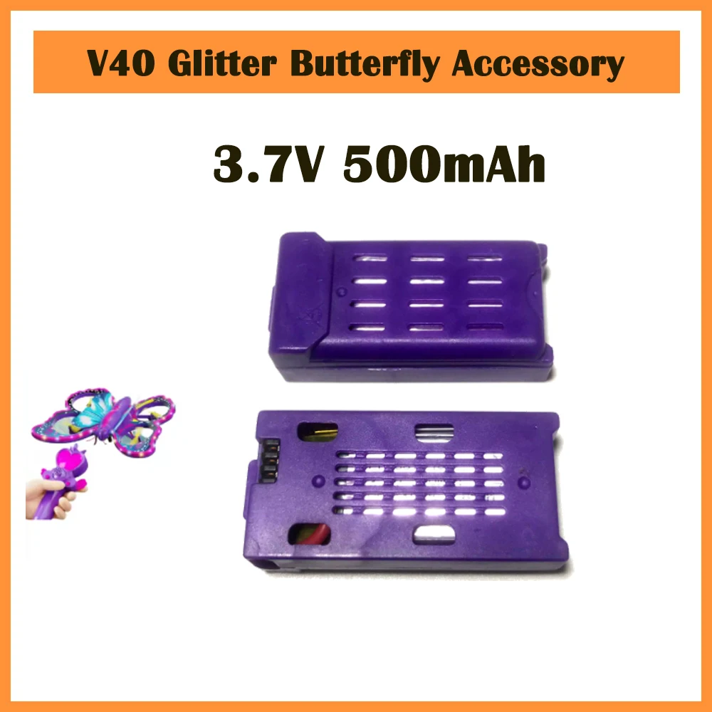 4DRC V40 Glitter Butterfly Airplane Original Battery Spare Part 4D-V40 Battery 3.7V 500mAh Lipo Battery Part Accessory