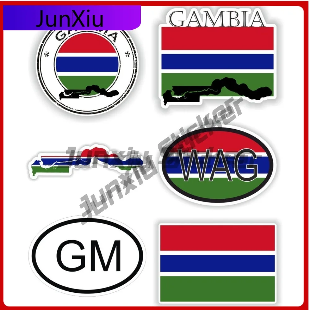 

Gambia Pattern Stylish Bumper Anti Scratch Decal Accessory Custom Proof Funny Cool Laptop Bumper Anime Sticker Fade Truck Decals