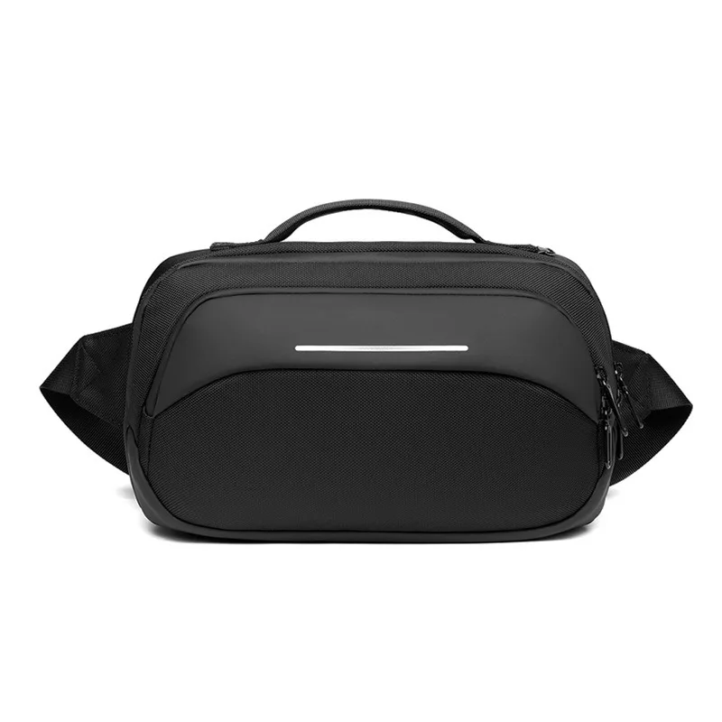 Men Waterproof Waist Bag Large Capacity Crossbody Chest Pack For Outdoor Sports Hiking Cycling Travel Business Commute