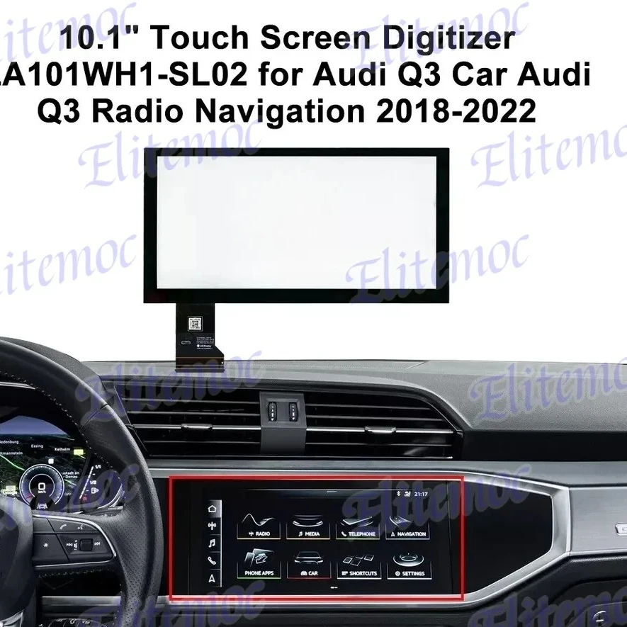 Digitalizador de pantalla táctil LCD de 10,1 "LA101WH1 para tablero de navegación de Radio de coche Audi Q3