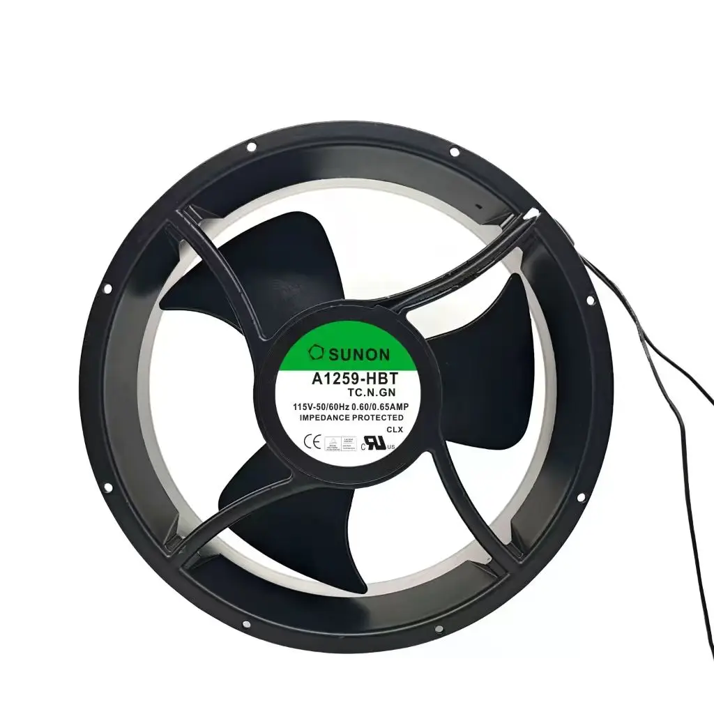 SLIDER A1259-HBT AC 115V 0.60A 254x89mm Round Axial Fan Ball Bearing 10 Inch High Airflow Industrial Cabinet Cooling