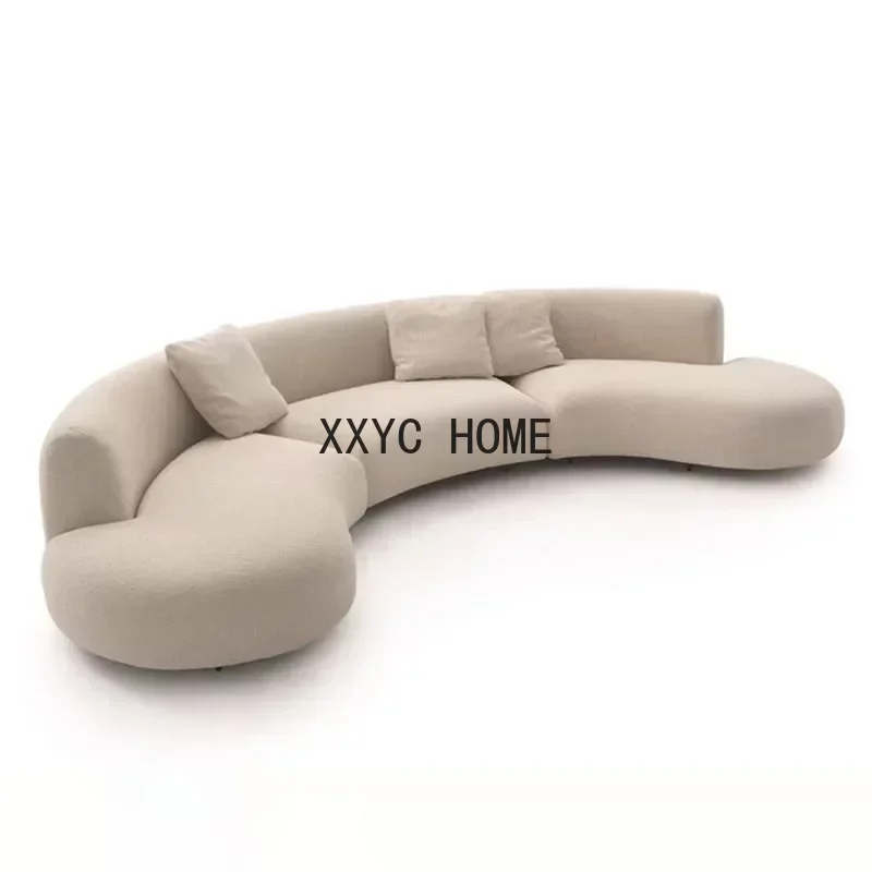 Kostenloser Versand für den Empfang, weiße Kurve, einzigartiges Designer-Zimmersofa, faule, ergonomische Canape-Möbel