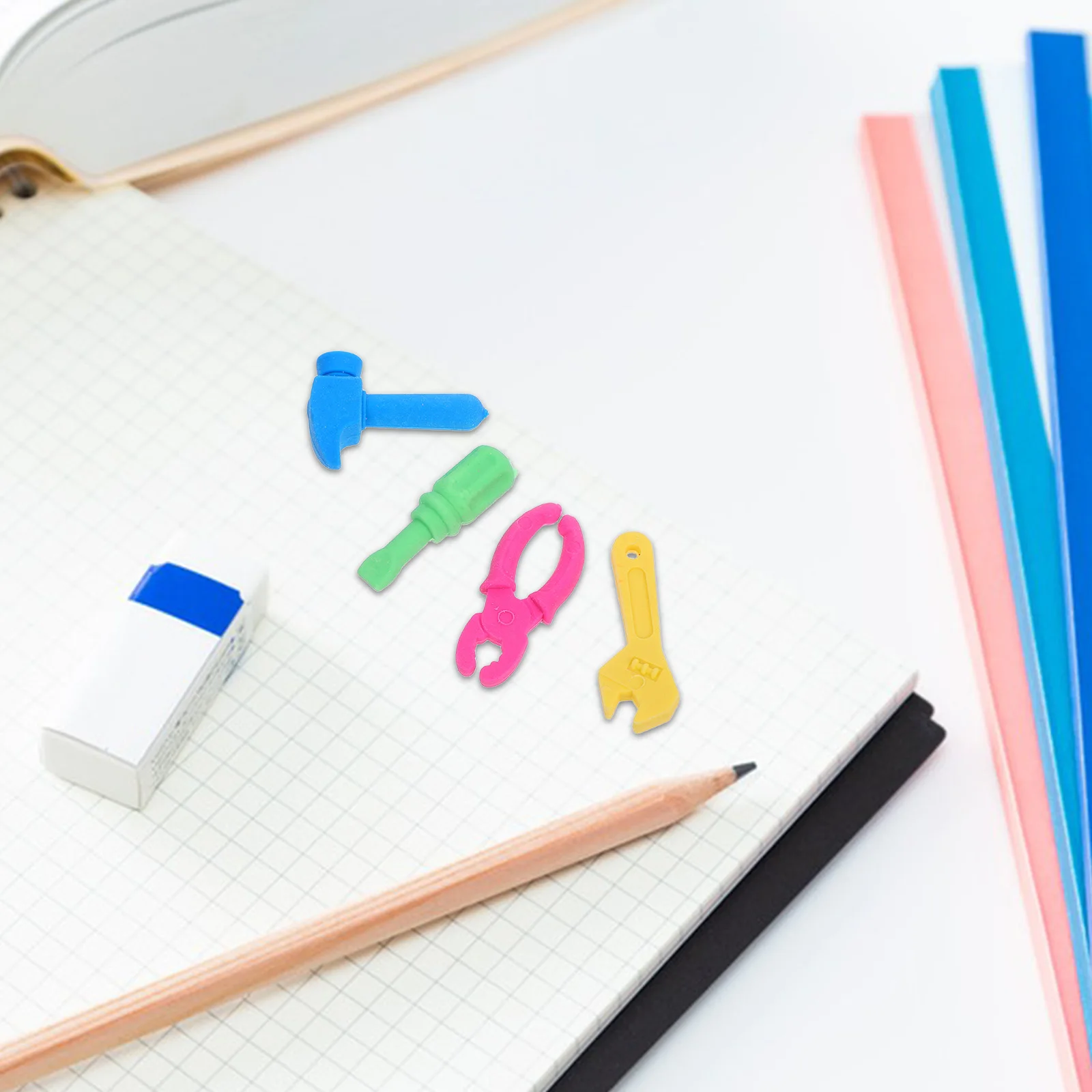 

20Pcs 3D Tool Shaped Erasers for Kids Fun and Educational Classroom Prizes and Drawing Accessories Little Erasers