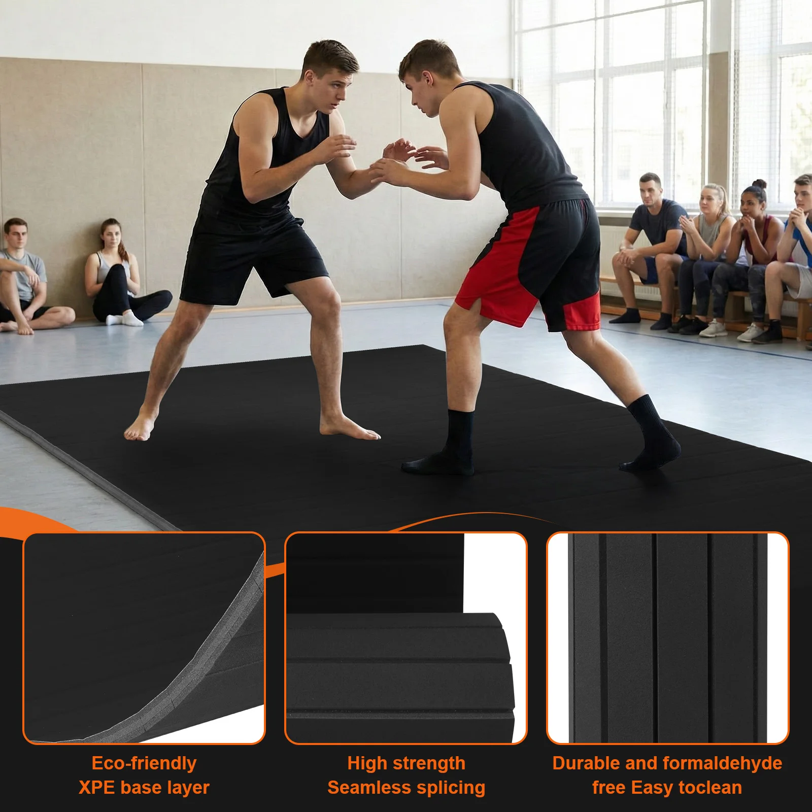 

BJJ Jiu Jitsu Mats 118.11x59.06x1.18inch Folding Gymnastics Mat with Non-Slip Surface for MMA Grappling Martial Arts Boxing