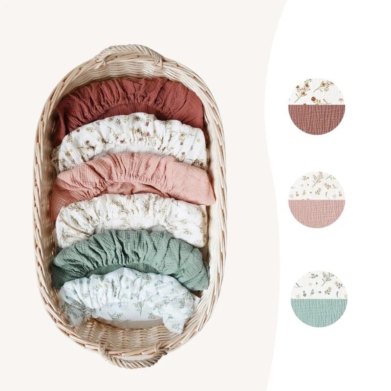 Juego sábanas para Moisés bebé, ropa cama para cuna recién nacidos, sábanas suaves y fácil cuidado, cómodas para