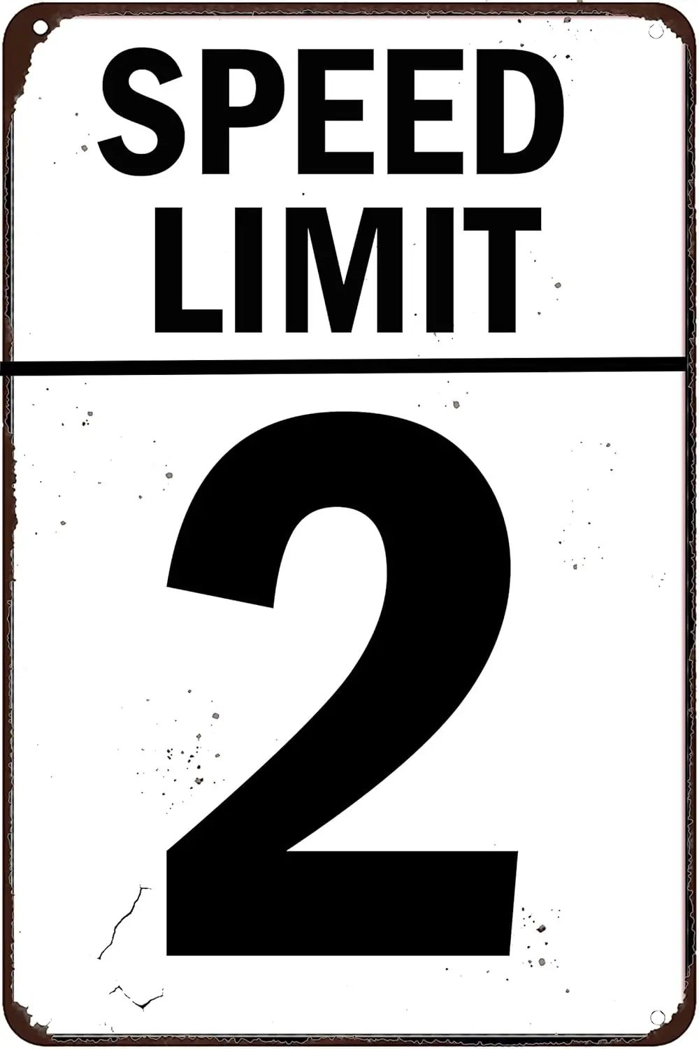 Speed Limit 2 Warning Traffic Road Street Metal Tin Sig Speed Party Theme Sign Race Car Birthday Party Wall Decor 8x12