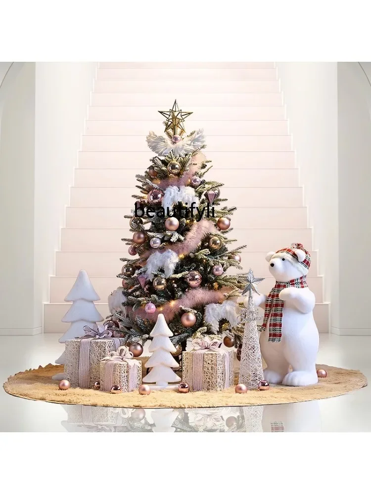 1.8 M Pink Snow Christmas Tree Large 1.5 M Floor Ornaments Office Hotel Christmas Scene Layout Decoration christmas tree