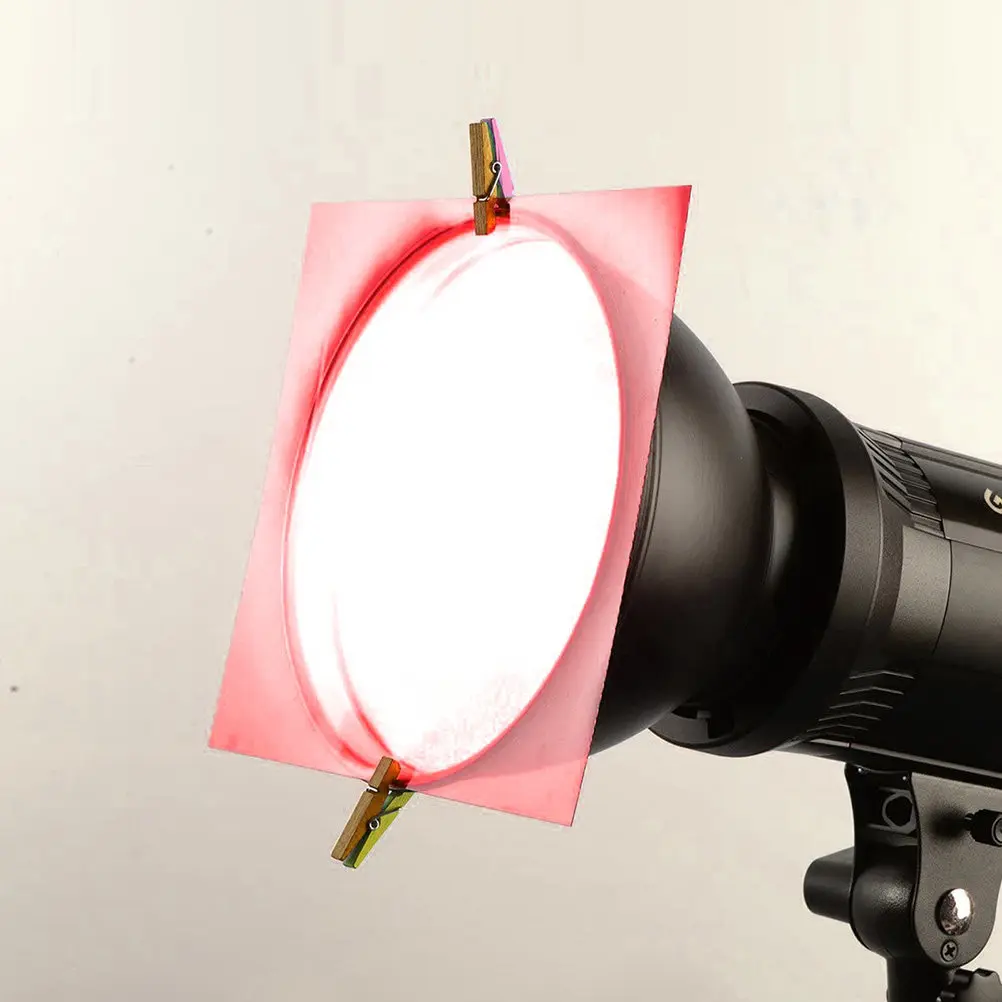7 Sheets PVC Colored Light Filter Sheets for Photo Studio, Theater, Stage & Video Lighting Diffuser Film