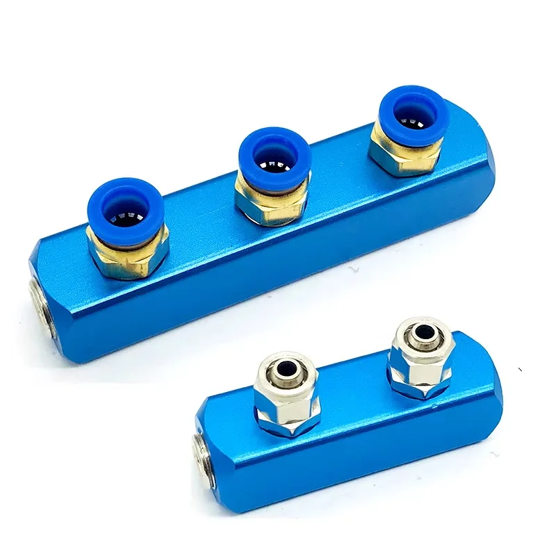 1/4 PT Thread Versatile Pneumatic Manifold Splitter with Quick Connectors and Multiple Ports for Efficient Air Distribution