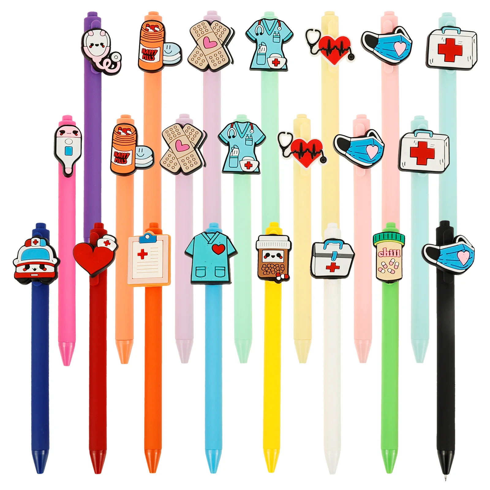 

22Pcs Nurse Pens Cute Nursing Student Essentials Pens for Nurses Assistants Students Workers Office Cartoon Nursing Pen Set