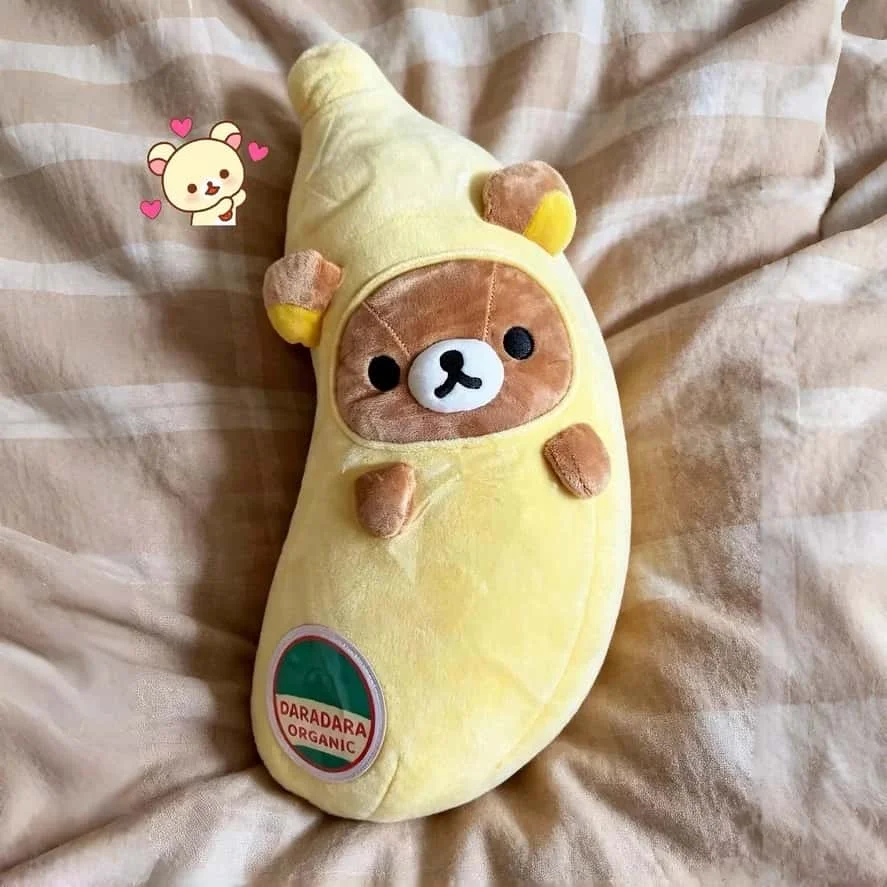 2026 New Banana Rilakkuma Plush Toys 30cm Stuffed Pillow Animal Toy Cute Banana Series Throw Cushion Home Decor Birthday Gift