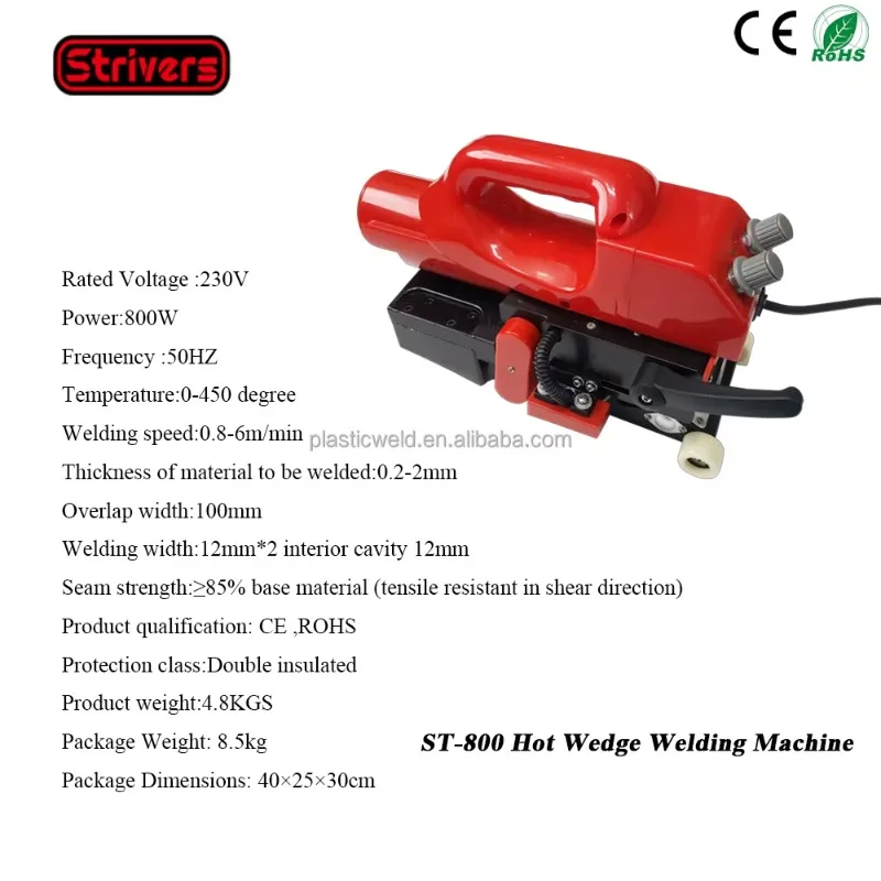 800w 220v de alta qualidade thermo fusão hdpe geomembrana lagoa forro cunha máquina solda ST-800 para soldagem hdpe ldpe eva