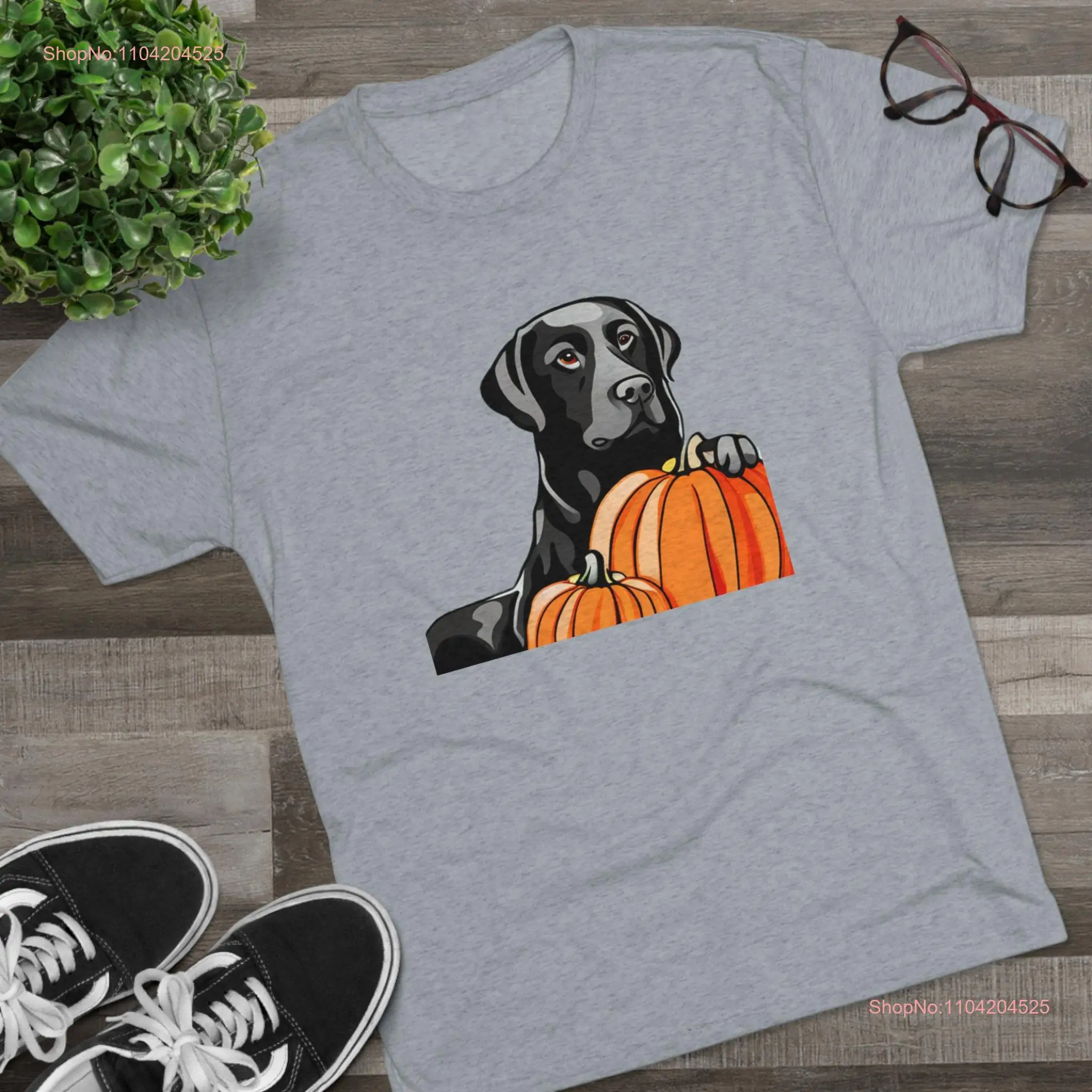 Fall Black Lab Tri Blend Crew T Shirt long or short sleeves