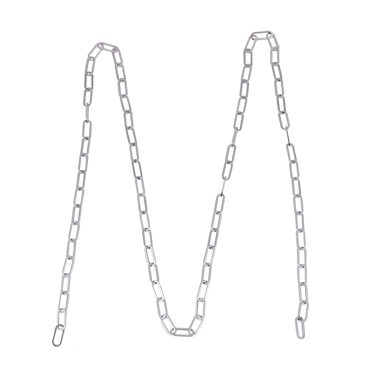 

Titanium Steel Necklace Chain Interlocking Link DIY Silver Long Bag Jewelry Making Craft Material Durability Exquisite