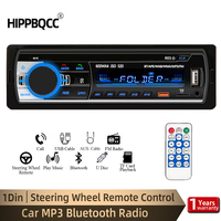 HIPPBQCC 1 din Car Radio Stereo Multimedia MP3 Player Digital Bluetooth FM ISO Power Aux Input USB Bluetooth Universal Autoradio