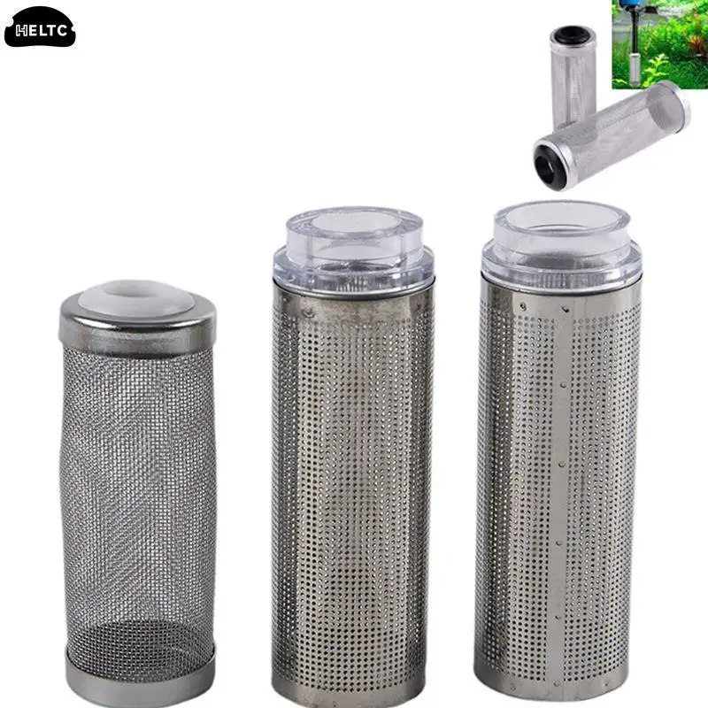 Aquarium Inflow Inlet Filter Stainless Basket Mesh Net Filter Guard Fish Tank Filter Accesories Intake Strainer Pre-Filter Cover