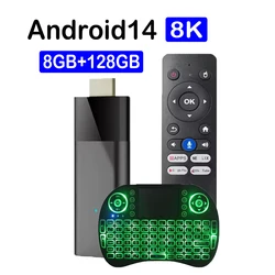 Mini TV Stick Q12 Android 14 ATV Allwinner H313 Quad Core Cortex A53 Support 8K Video 4K Wifi 5G 128GB Google Voice Set Top Box