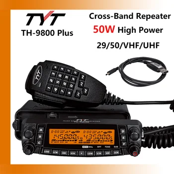 TH-9800 tyt פלוס + אביזרים רדיו נייד 50w מרובע transeeeiver th9800 טלק משוקף רדיו משאית טלק משבר
