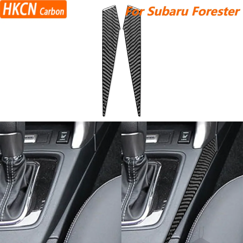 

For Subaru Forester 2013—2018 Car Accessories Real Carbon Fiber Interior Gear Shift Sides Panel Cover Trim Sticker Modification