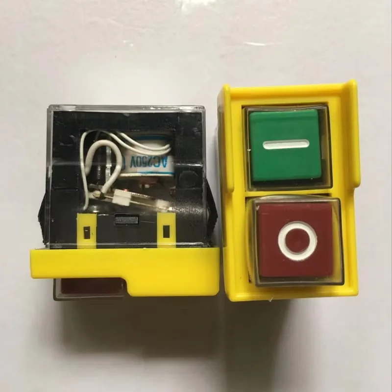 

Kjd6 botão de proteção desliga interruptor magnético com bloqueio automático kjd6 5e4 ac250v 6 (4) a