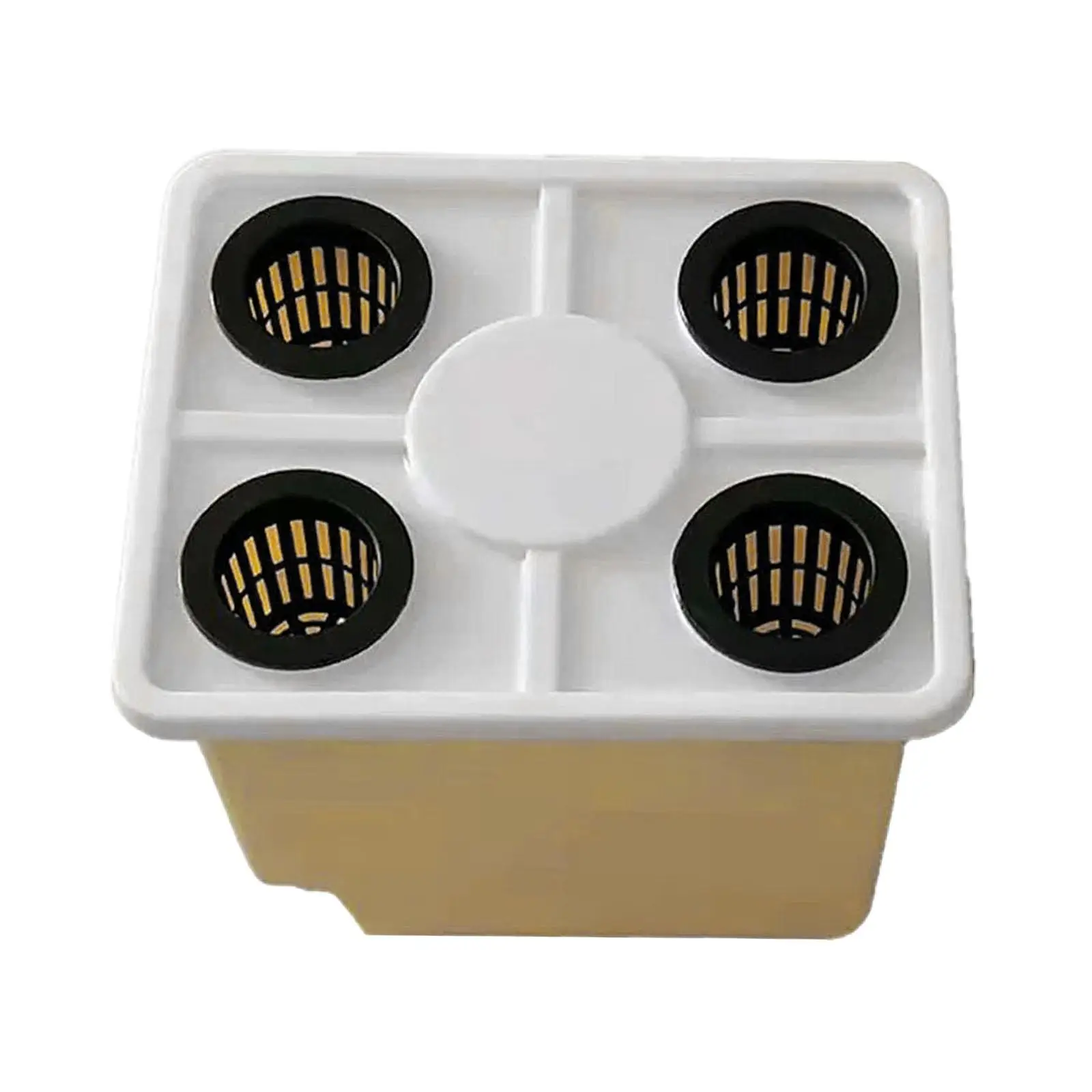 PVC Hydroponics Bucket with Siphon Elbows Soilless Growth Container for Balcony Greenhouse Vegetable Planting