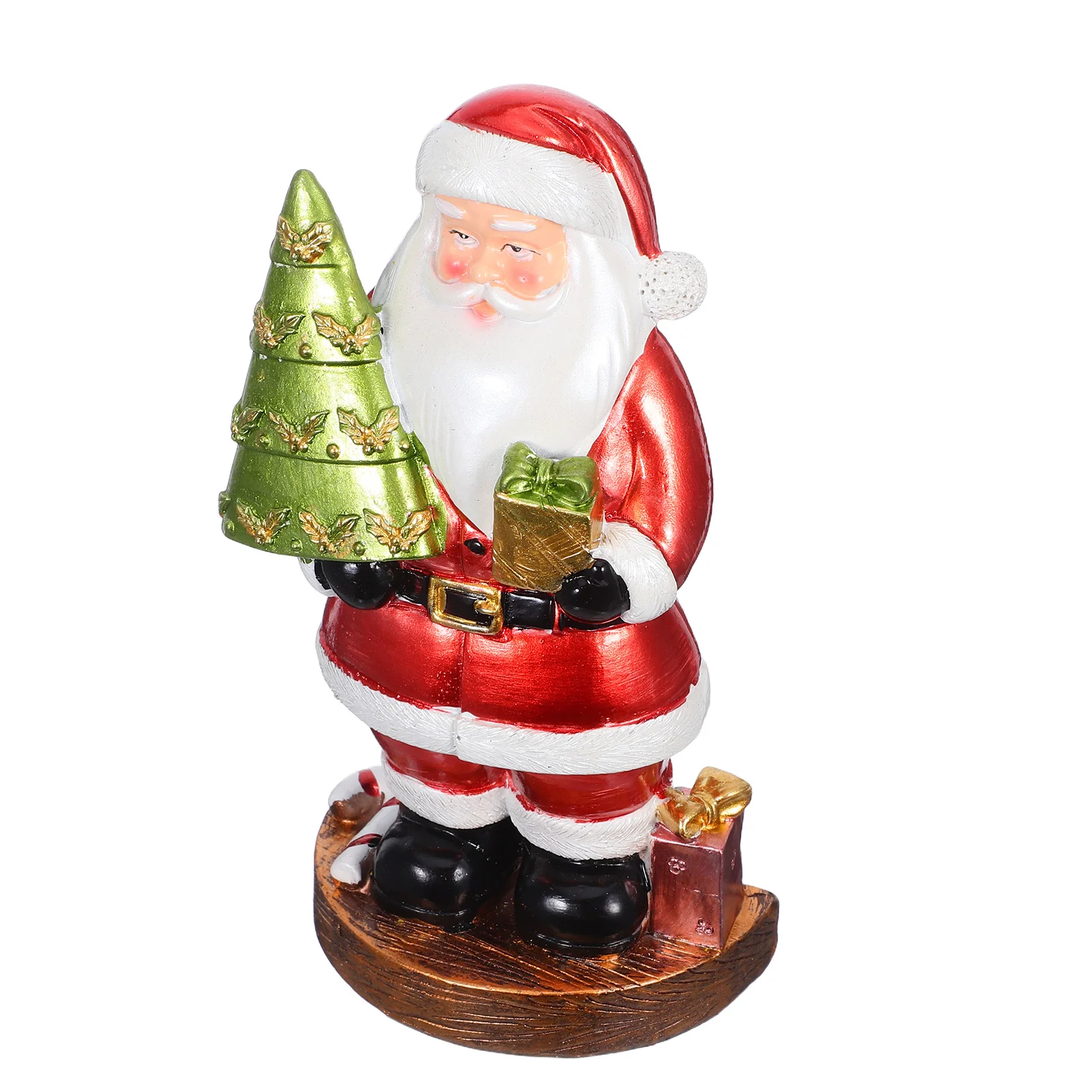 

Santa Claus Resin Mini Holiday Tabletop Decor Vintage Christmas Ornament Fireplace Home Office Decoration Funny Santa Figurines
