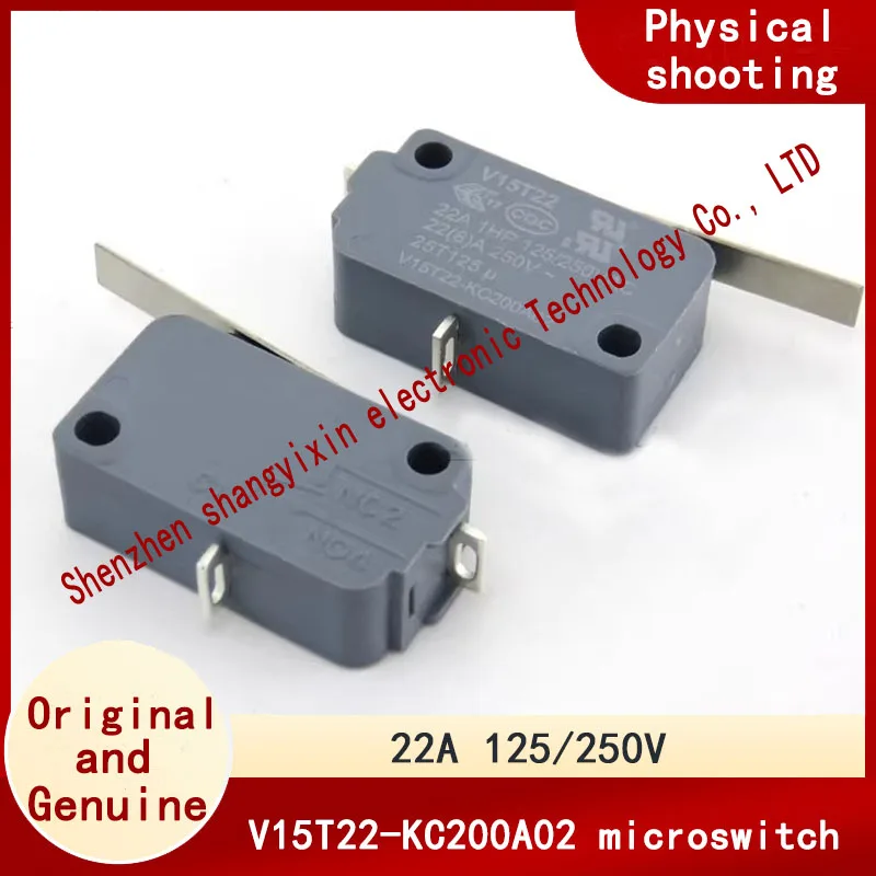 

Оригинальный микропереключатель V15T22-KC200A02 с длинной ручкой и паяным контактом 22А 125/250В, нормально закрытый