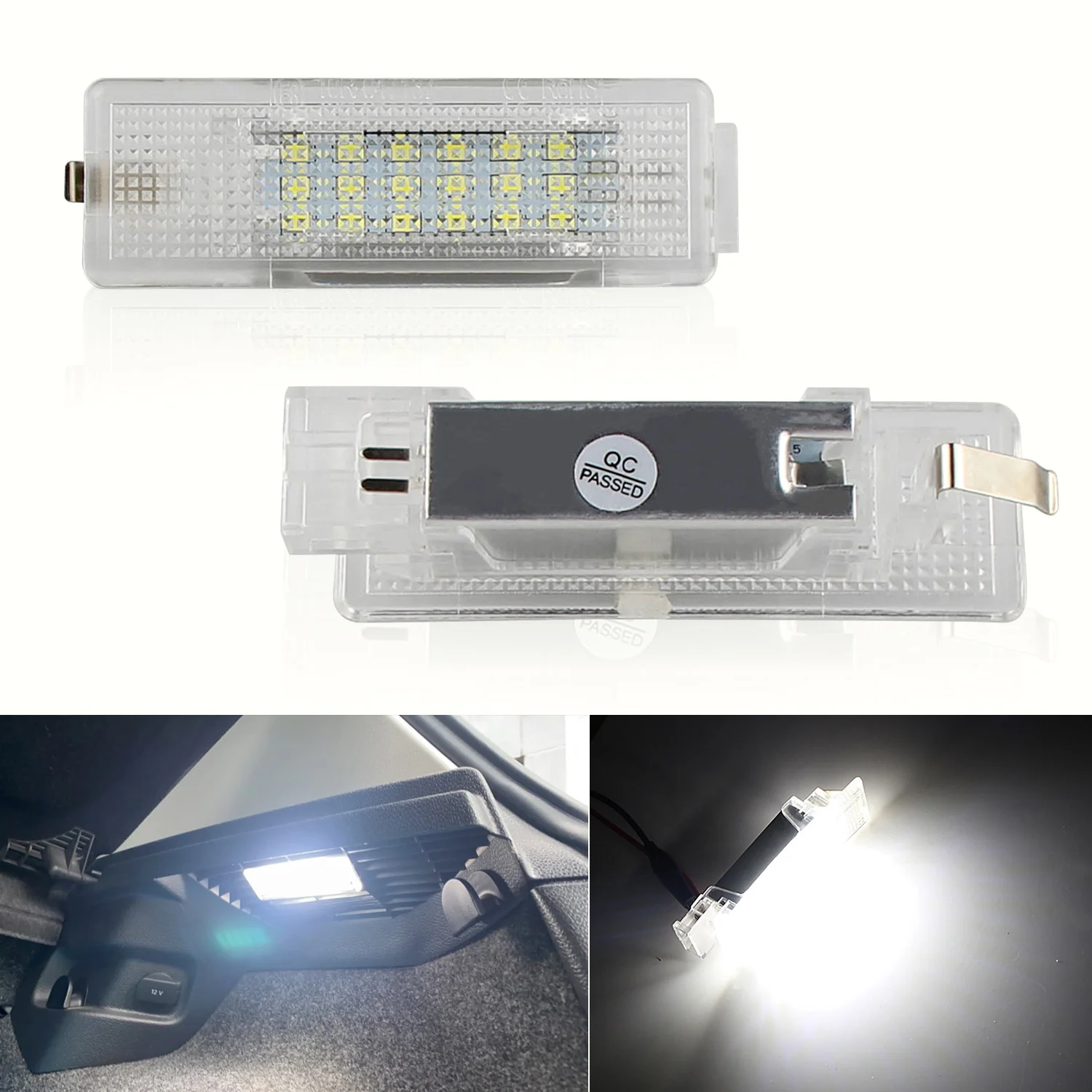 

1/2PCS LED Luggage Trunk Lamp For VW Tiguan Touran Transporter Caddy Campmob Passat CC Luggage Compartment Light Glove Box Light