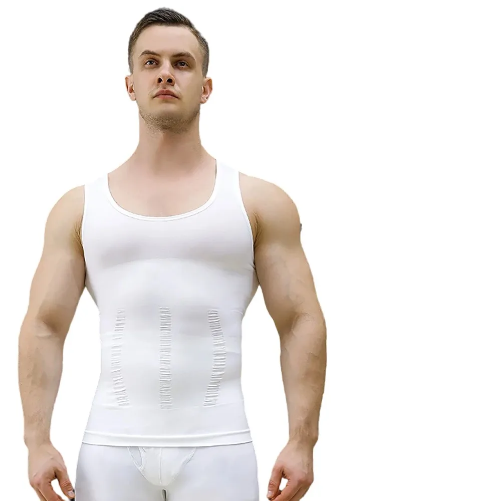 Summer Breathable Tight Seamless Upgraded Version of Strong Pressure Abdomen Shaping Vest Men's Sports Body Shaping Clothes