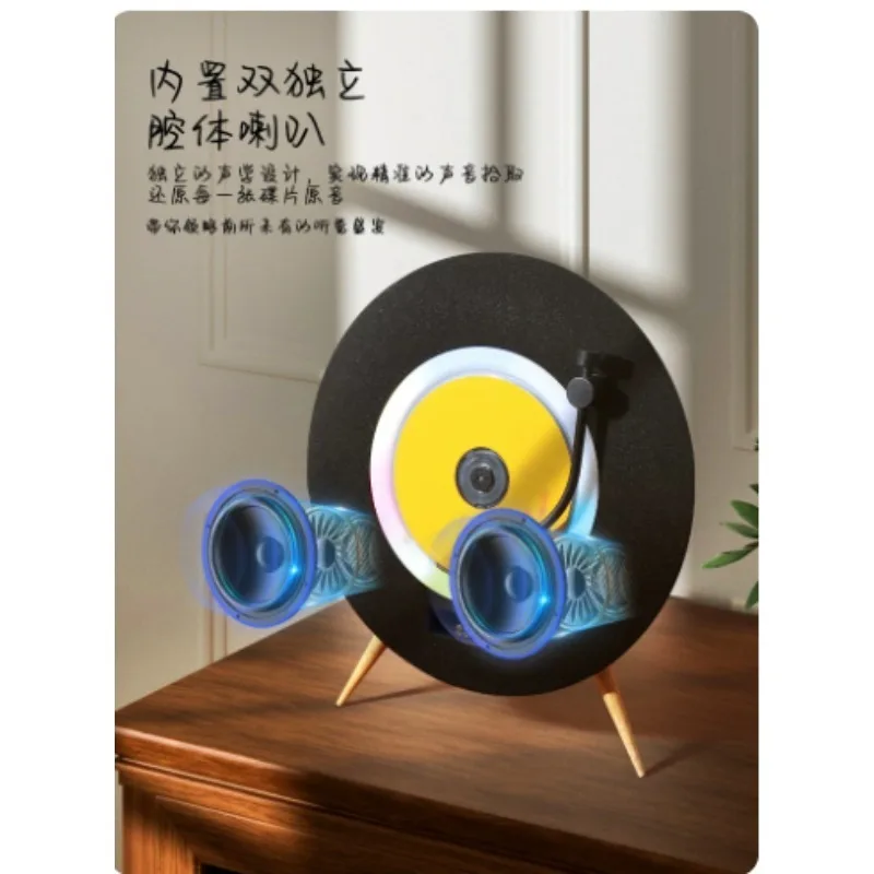 Retro Ins Style CD Player, Bluetooth Desktop Disc Player, Portable Album Music Player for Home Decor & Audio Playback