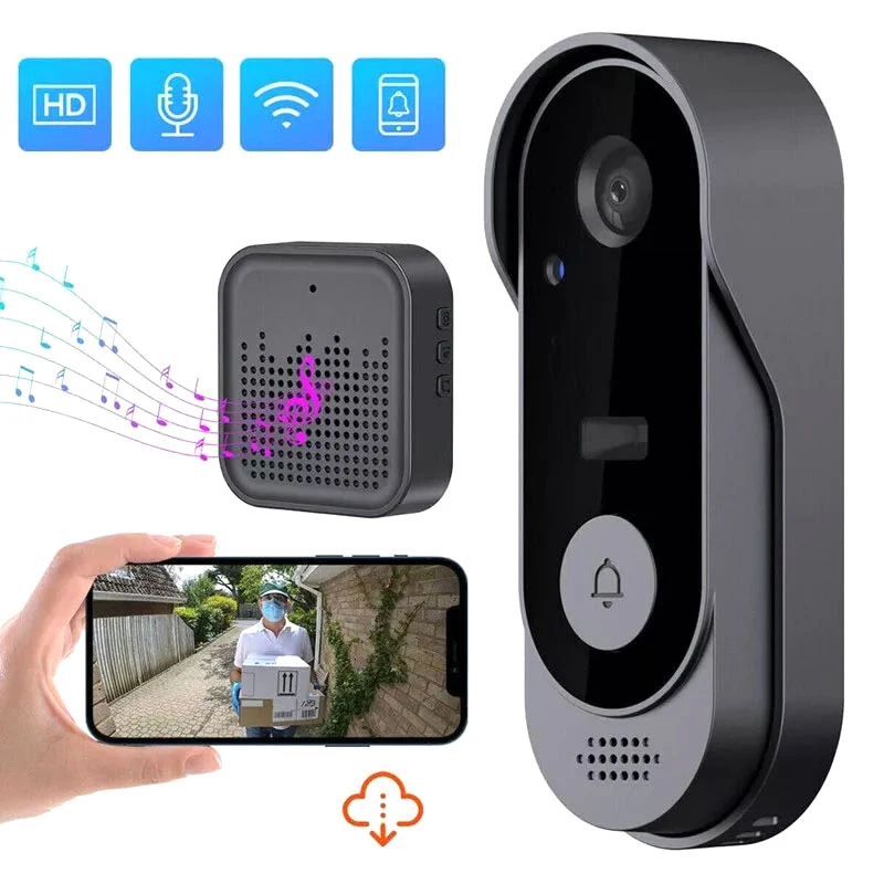 Imagem -04 - Smart Home Wifi Video Doorbell Campainha sem Fio ao ar Livre Impermeável Bateria Voz Intercomunicador Câmera de Vídeo do Telefone