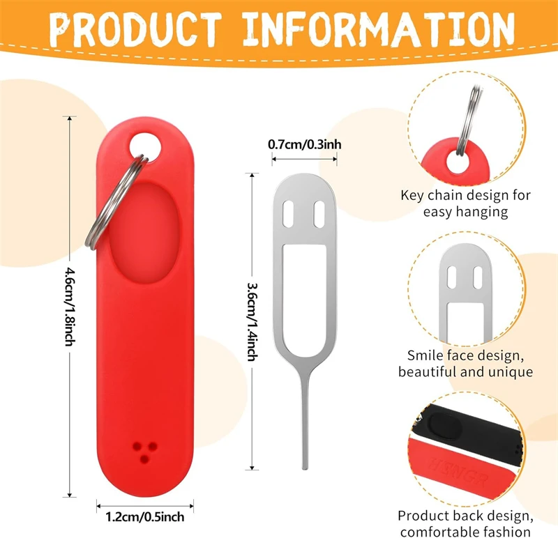 Aiguille d'éjection de carte Sim Anti-perte, 3 pièces, avec étui de rangement, broche d'éjection universelle pour téléphone portable, porte-carte SIM, porte-clés d'ouverture