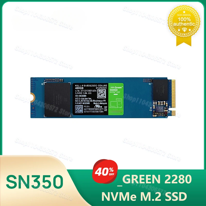 

Western Original SSD SN350 1TB 2TB 500G NVMe SSD PCIe 3.0X4 M.2 2280 Solid State Drives for Laptop Mini PC Notebook Computer